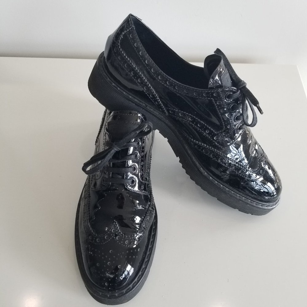 Prada Sport Oxford Shoes Patent Leather Loafers